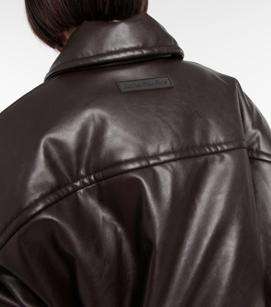 Padded coated jersey bomber jacket