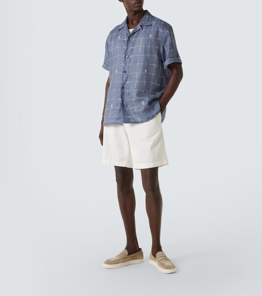 Printed linen shirt