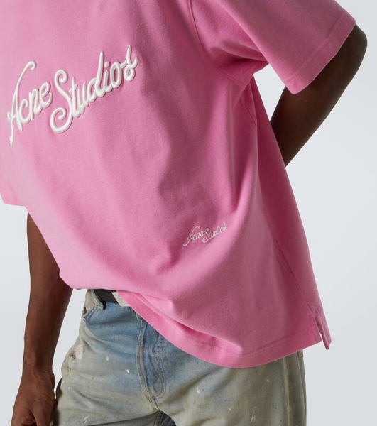 Logo embroidered cotton T-shirt