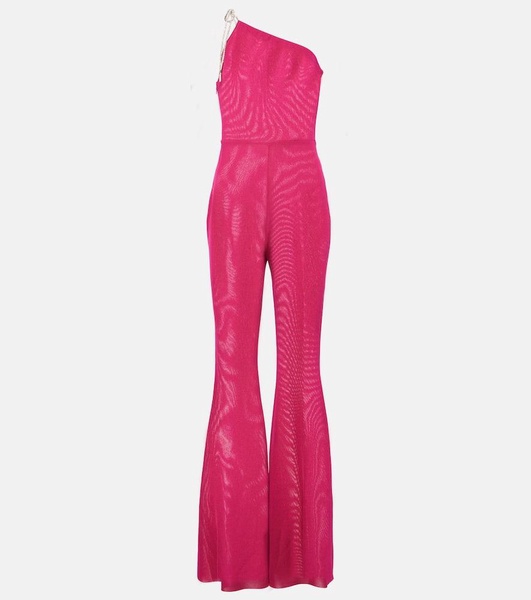 One-shoulder flared jumpsuit