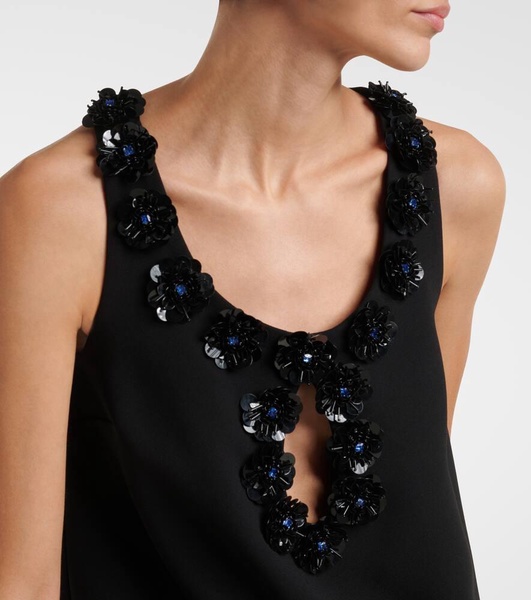 Delis sequined cutout crêpe minidress