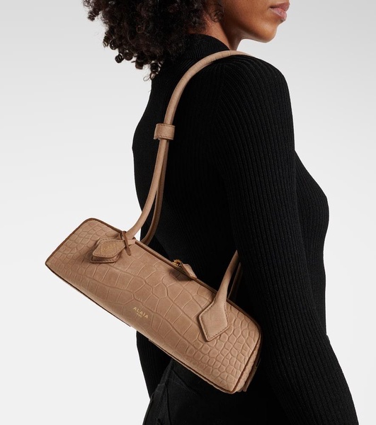 Le Teckel Small croc-effect shoulder bag