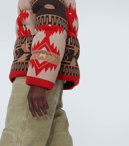 Icon jacquard down jacket