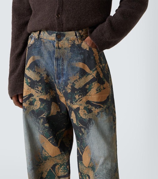 2023 printed wide-leg jeans
