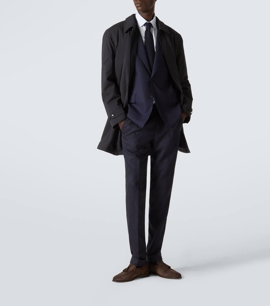 Wool, silk, and cashmere suit jacket