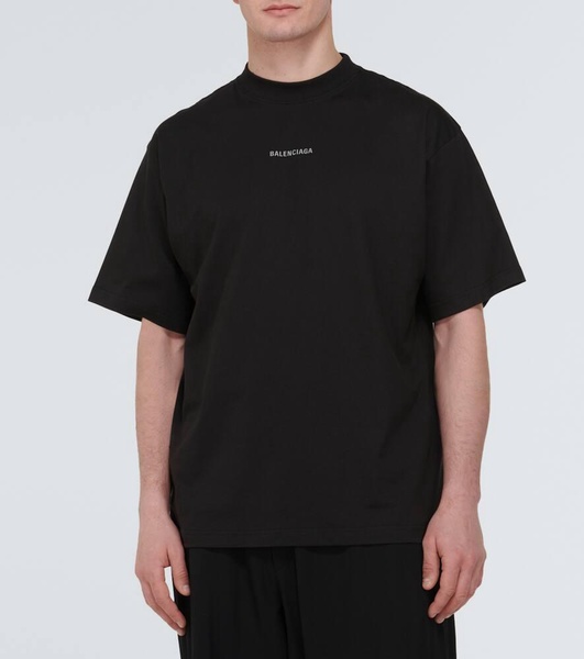 Reflective logo cotton t-shirt