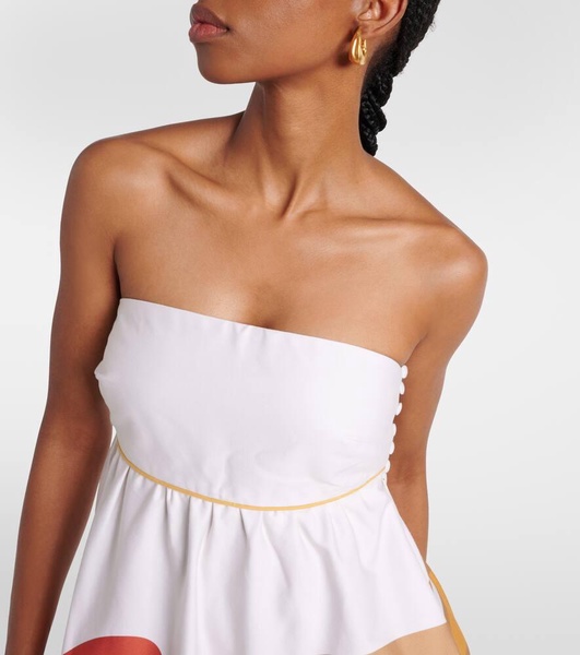 Algae cotton-blend maxi dress