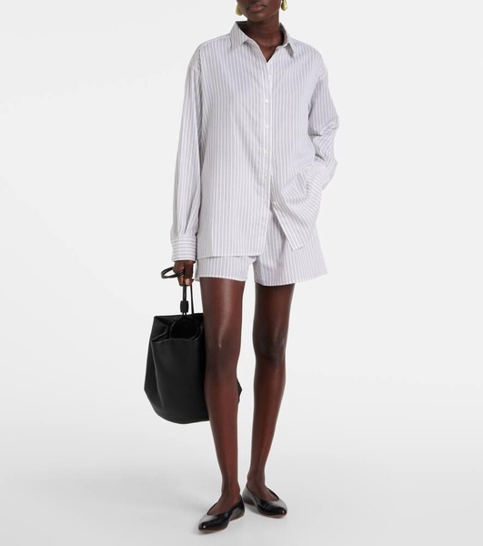 Maya striped cotton-blend shirt