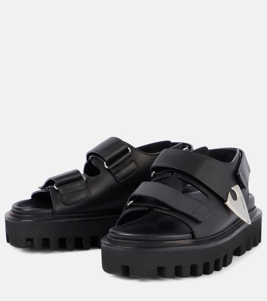 Leather slingback sandals
