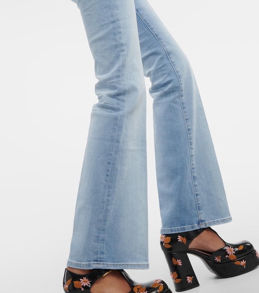 Embroidered flared jeans 