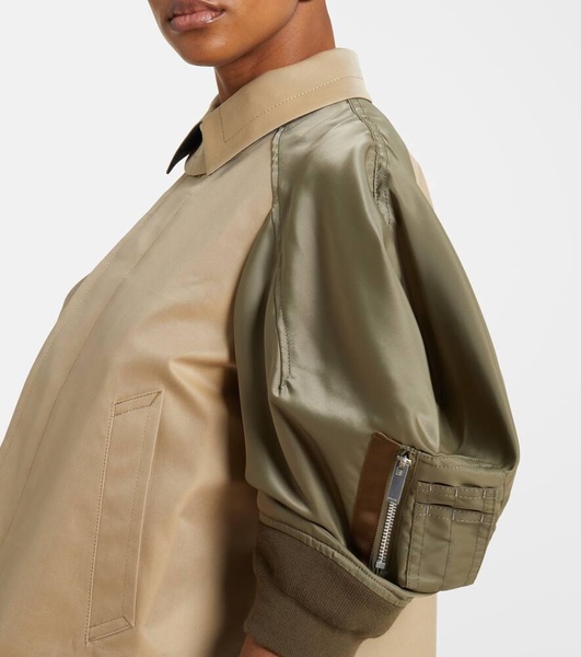Paneled cotton-blend jacket