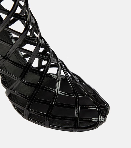 Leather wedge ankle boots