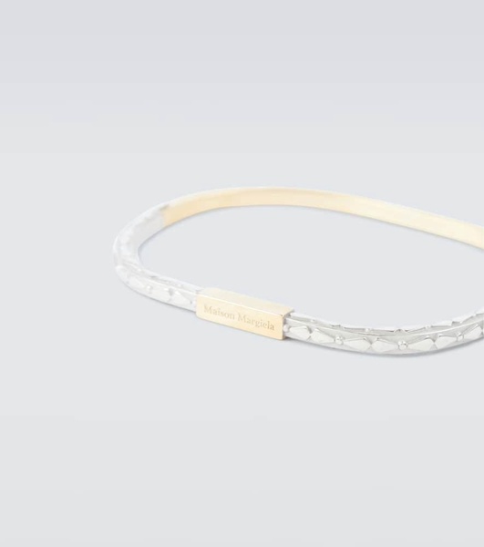 Embossed two-tone bracelet
