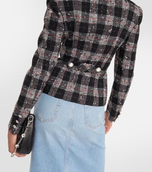 Tweed single-breasted blazer