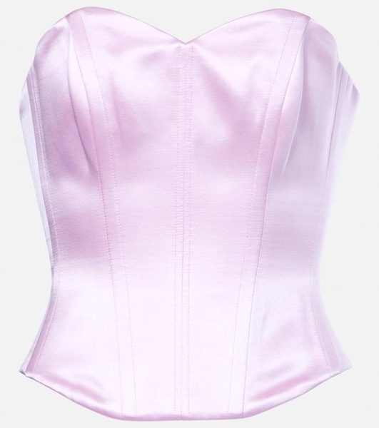 Cotton and silk satin corset