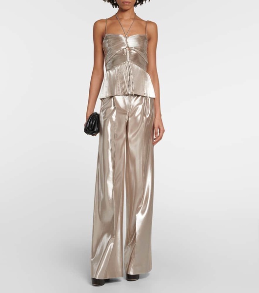 Justin halterneck lamé top
