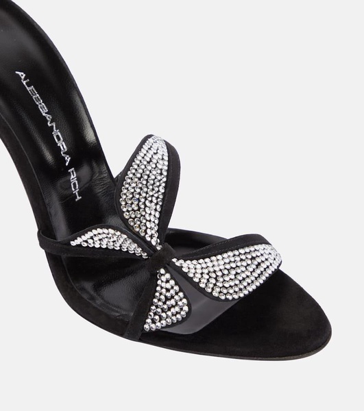 Embellished leather sandals