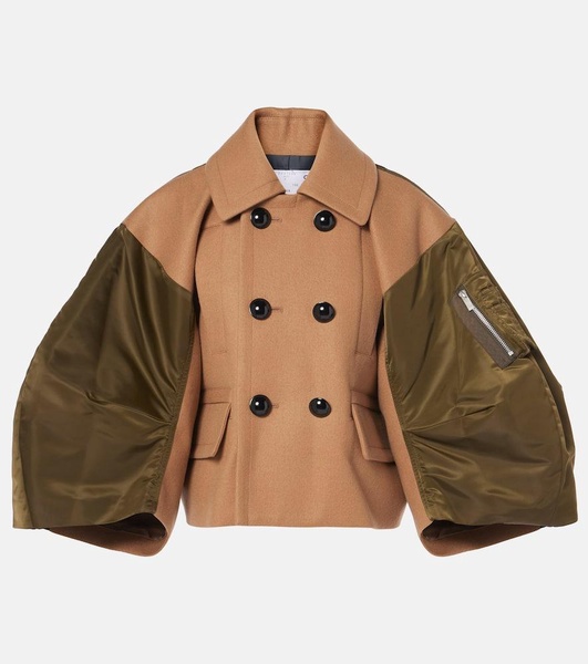 Wool and twill jacket