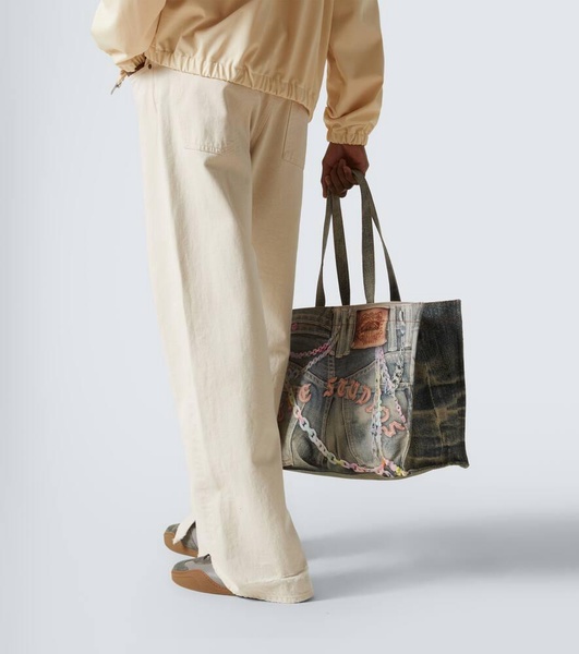 Logo trompe l'œil canvas tote bag