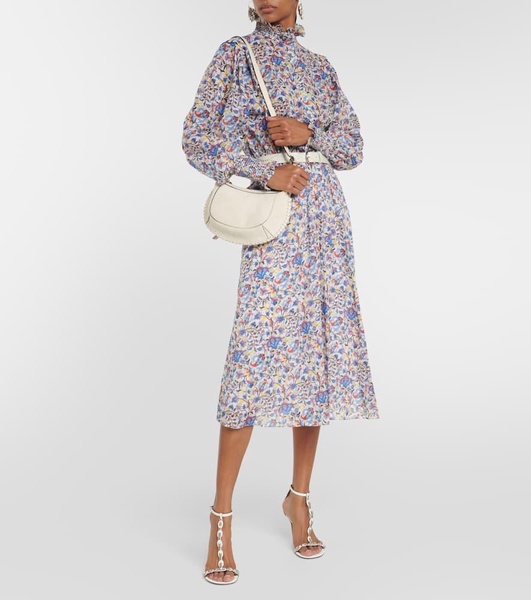 Galoa floral cotton midi dress
