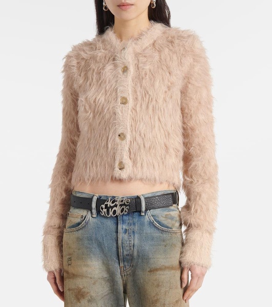 Faux fur cardigan