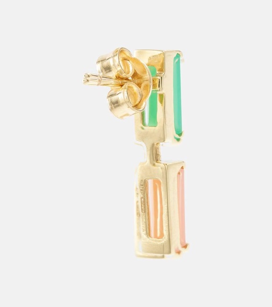 Compuesta 9kt gold earrings with gemstones