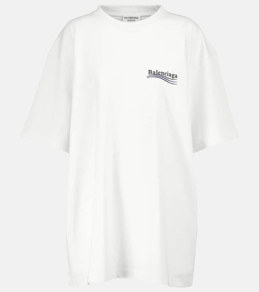 OVERSIZE POLITICAL LOGO JERSEY T-SHIRT