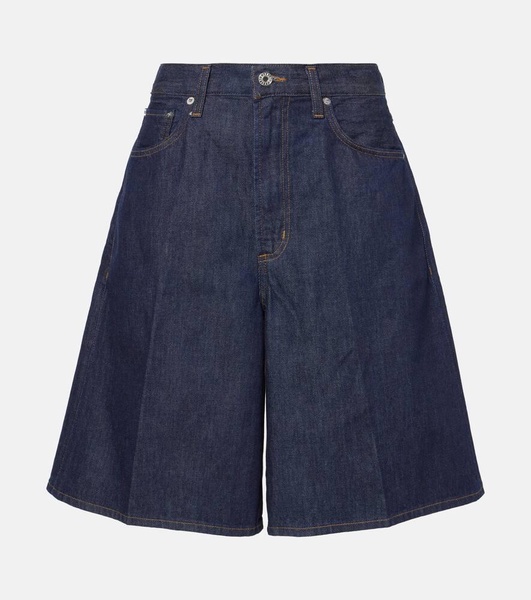 Nolan high-rise denim Bermuda shorts