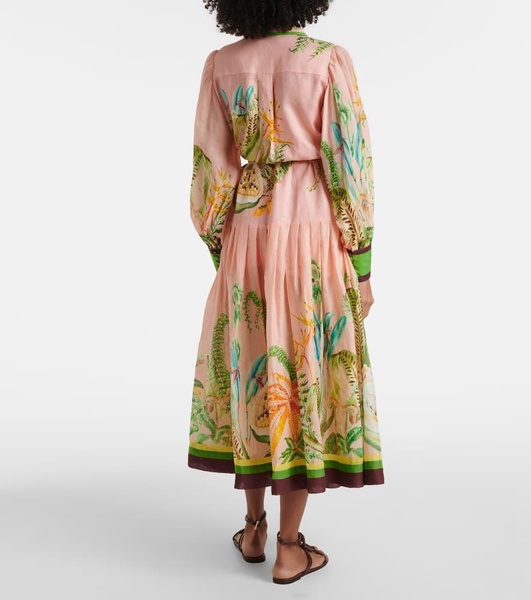 Papaya printed shirt dress
