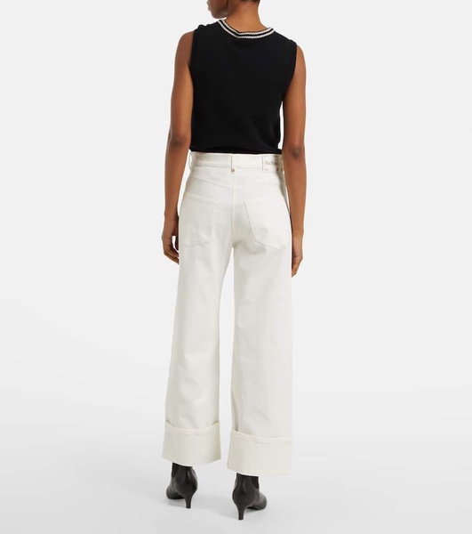 Cervia cropped mid-rise wide-leg jeans