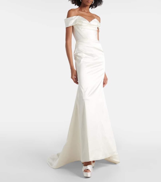 Bridal Olie 140 satin platform sandals