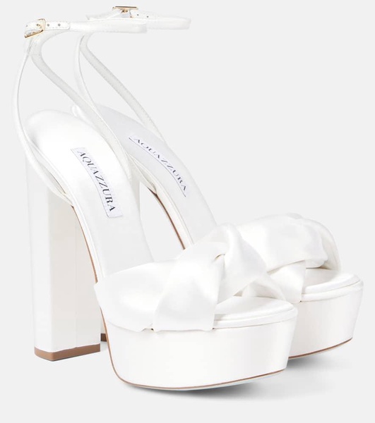 Bridal Olie 140 satin platform sandals