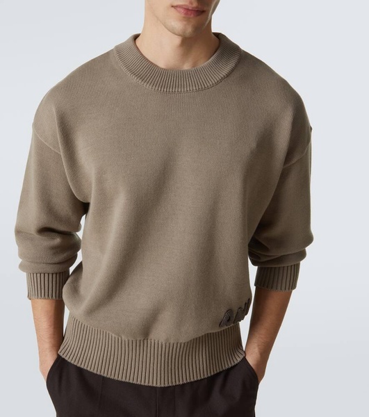 Cotton and wool sweater