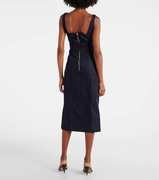 Denim midi dress