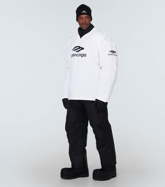 3b Sports Icon Ski Long Sleeve T-shirt Large Fit in White