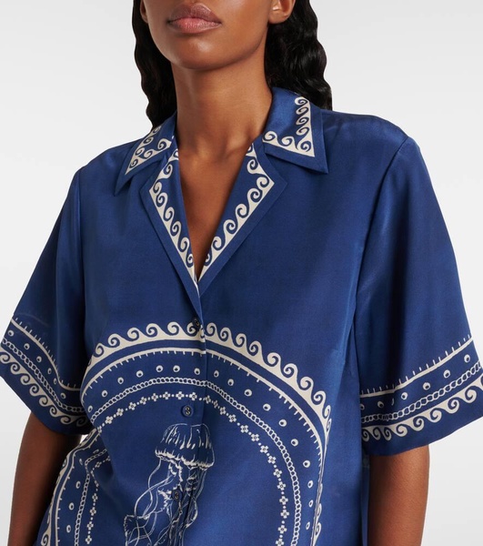 Oceane printed silk shirt