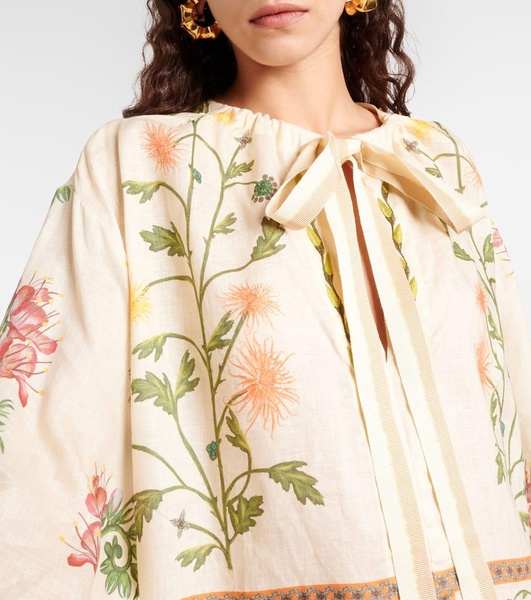Zircon Bisutería floral linen kaftan