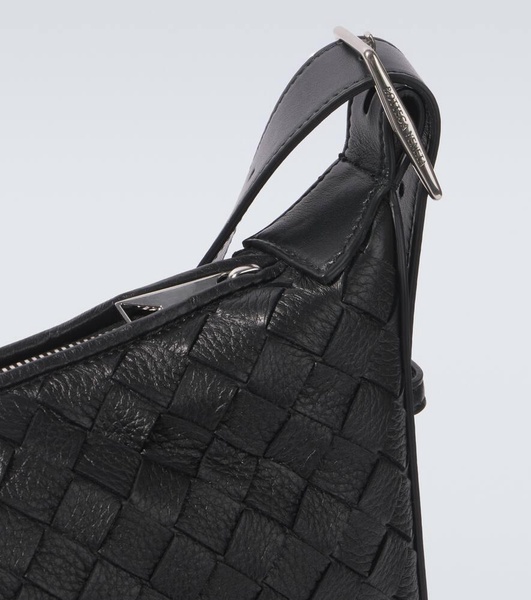 Traveler Small Intreccio leather shoulder bag