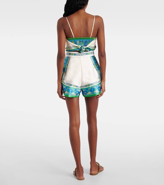 Vivianna printed high-rise shorts