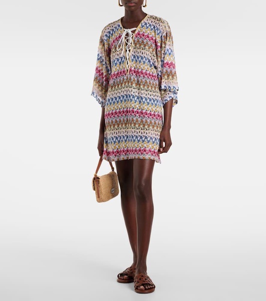 Zigzag knitted kaftan