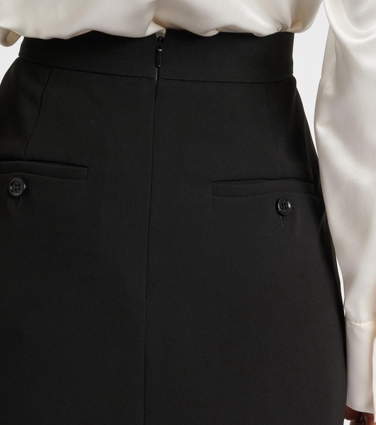 Ridente pleated cady maxi skirt 