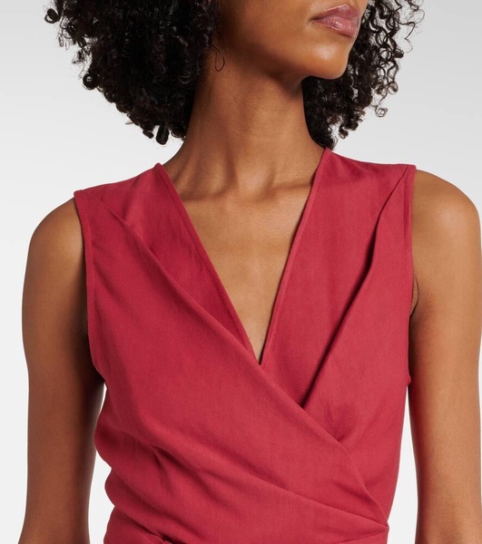 Gathered midi dress