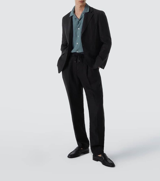 Linen bowling shirt