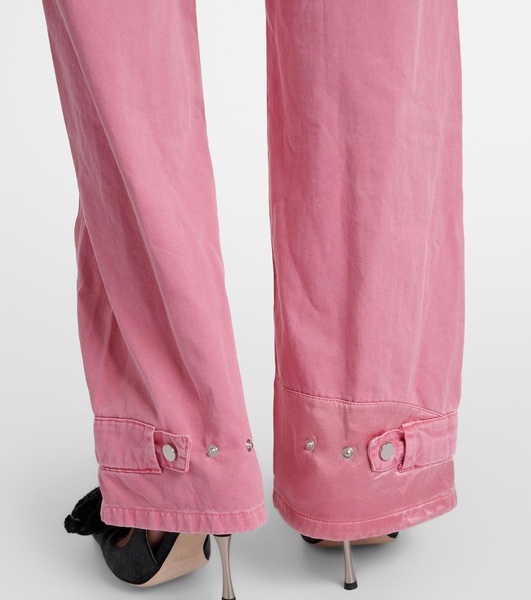 Low-rise straight cargo jeans