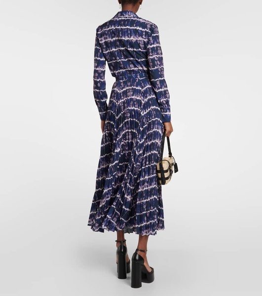Sif printed pleated maxi skirt