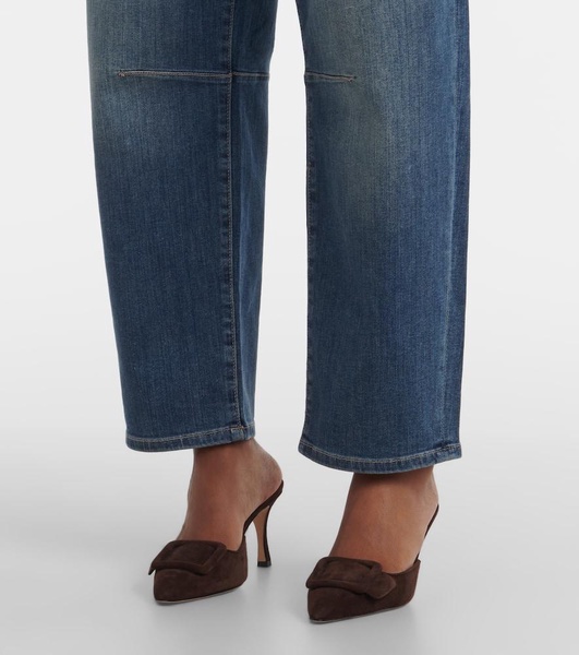 Amsterdam mid-rise barrel-leg jeans