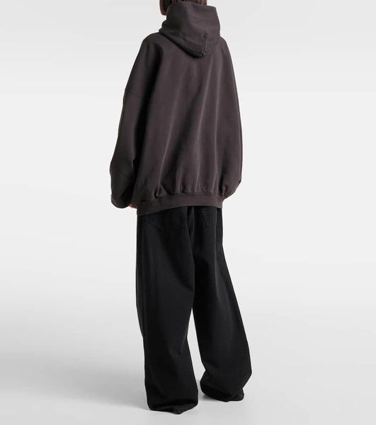 Logo cotton jersey hoodie