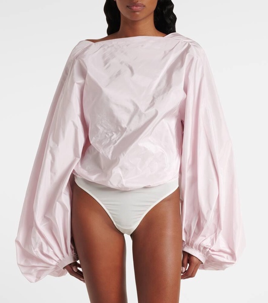 Balloon silk bodysuit