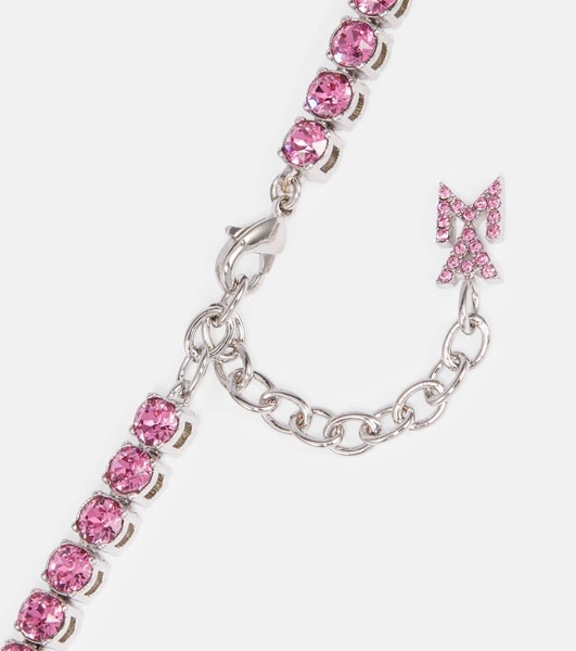 Tennis crystal-embellished necklace