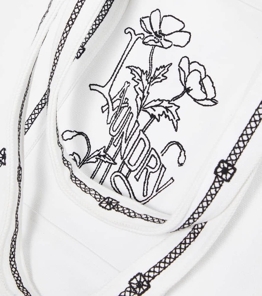Laundry embroidered canvas tote bag